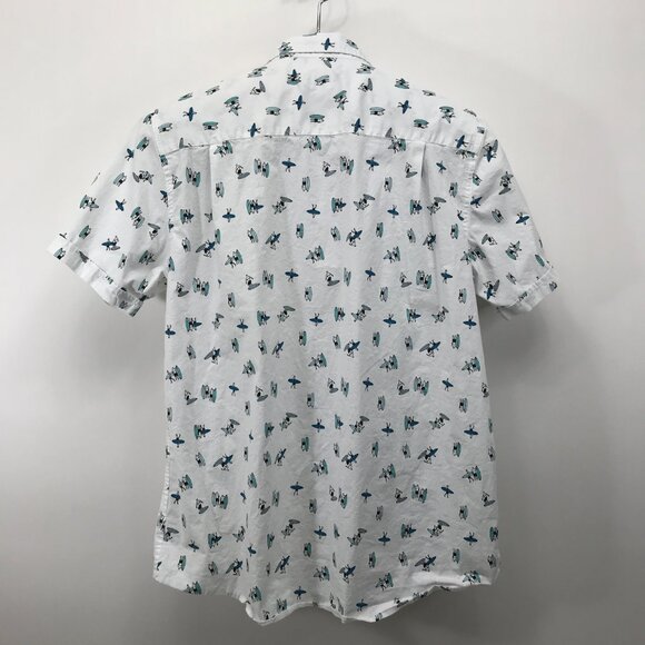 Haggar Clothing Button Up Surfer Print Shirt Men's XL Short Sleeve Casual Summer - Picture 5 of 10